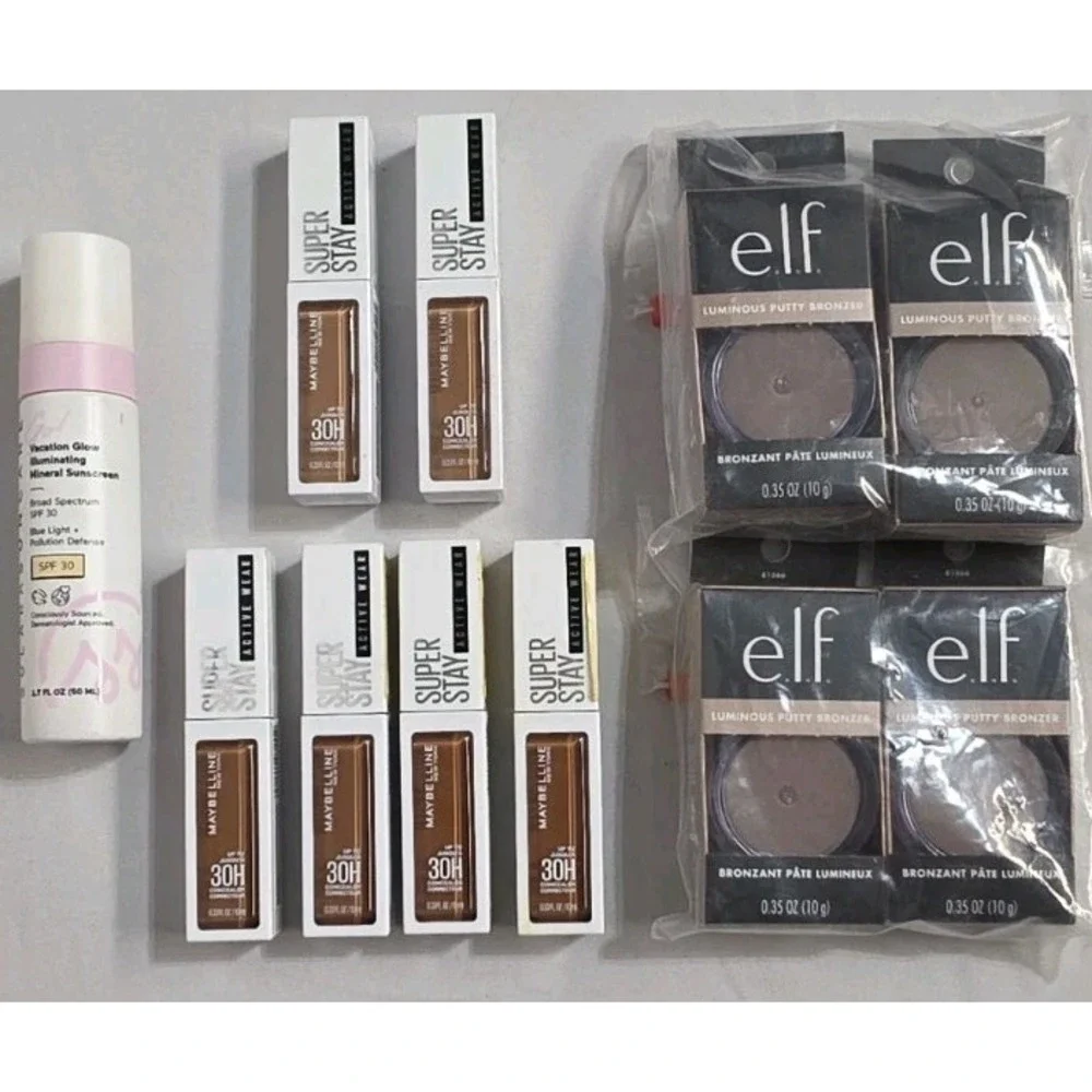 Elf Putty Bronzer Vacay Mood‎ Maybelline Concealer Solar Suncare Mineral NEW